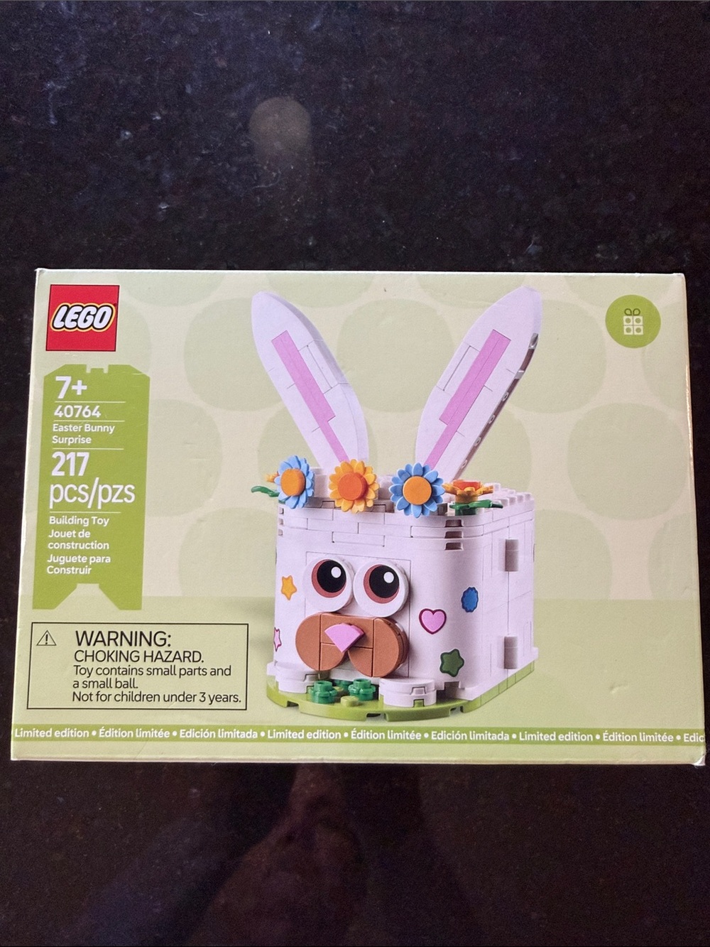 LEGO White and Pink Bunny Box Build with Colorful Flower Accents